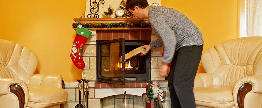 Rusted Metal Fireplace Restoration in Seaside, California